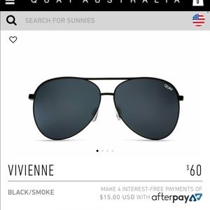 Quay Vivienne Black/Smoke Sunglasses